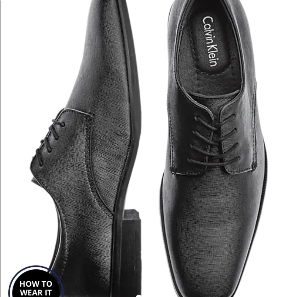 Calvin Klein Gunther Black Lace Up Shoes 10 1/2